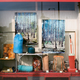 A shop in Prague sells camping gear, 1988.